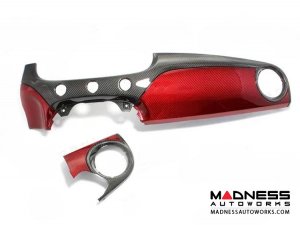 FIAT 500 Custom Dashboard - Carbon Fiber - Red Candy Combo